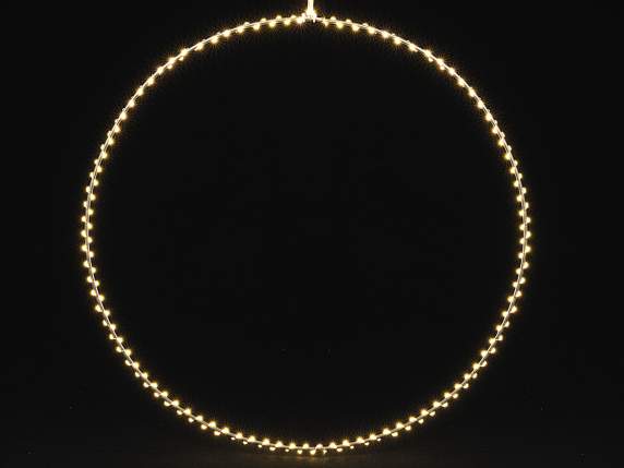Set 3 cerchi luminosi con luci led bianco caldo da appendere