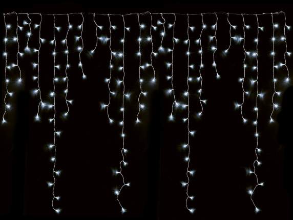 Luce pioggia 120 fili pendenti, 936 LED bianco Mt 12x1,5 H