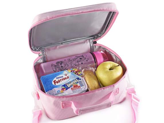 Borsa termica-lunch bag c- tasca frontale, manico e tracolla