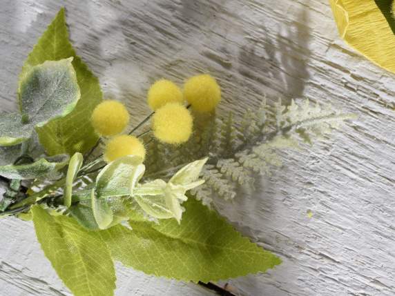 Mazzolino di mimosa artificiale