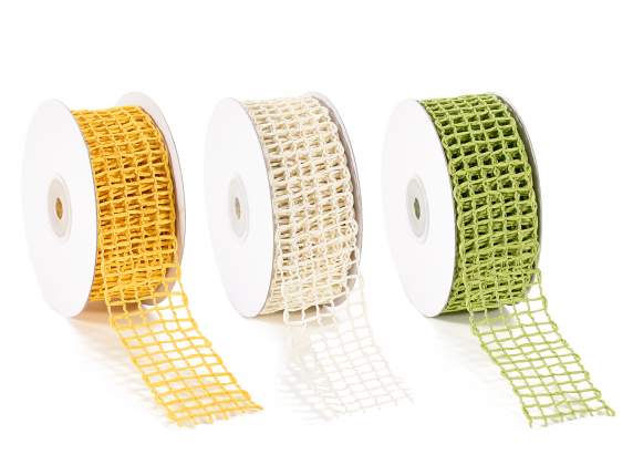 Nastro a rete in carta colorata con anima modellabile