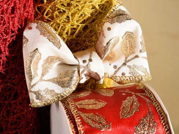 Nastro natalizio modellabile in poliestere c-glitter dorati