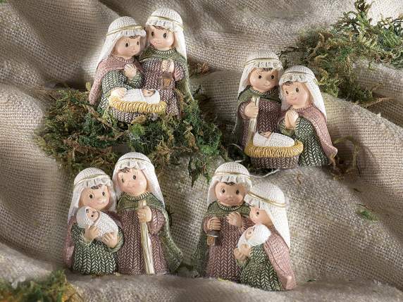 Presepe in resina colorata
