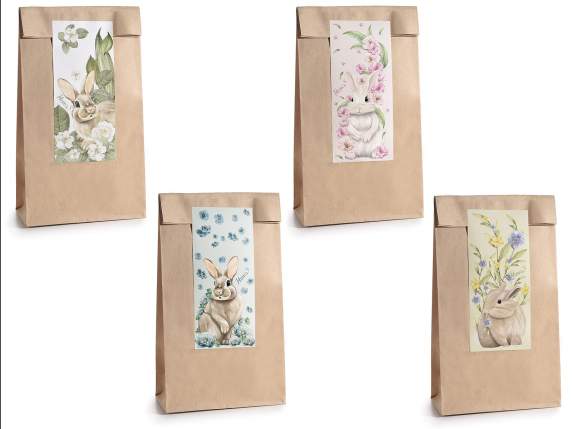 Sacchetto alimentare carta kraft con etichetta di chiusura