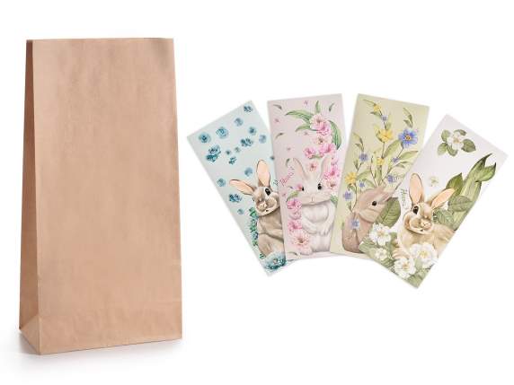 Sacchetto alimentare carta kraft con etichetta di chiusura