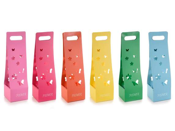 Cestino sacchetto carta semi idrorepellente decoro farfalle