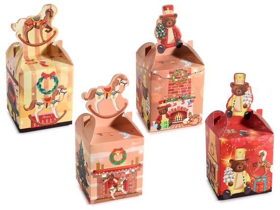 Scatola in carta colorata con chiusura Teddy