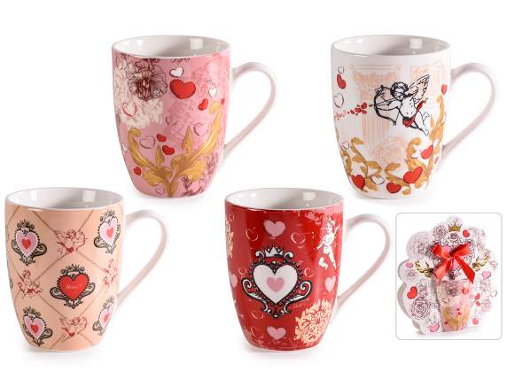 Tazza porcellana Cupido barocco in conf. regalo