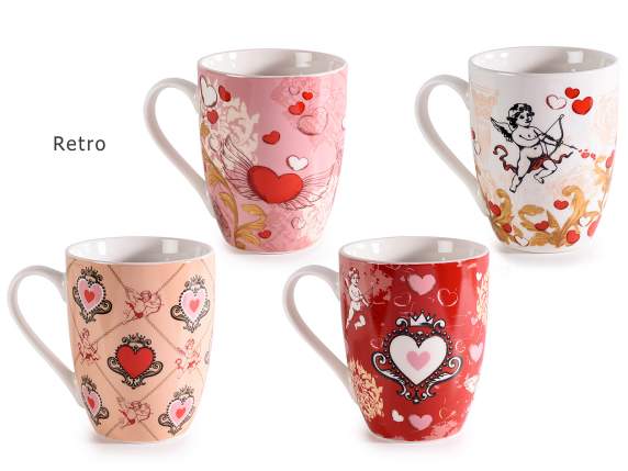 Tazza porcellana Cupido barocco in conf. regalo