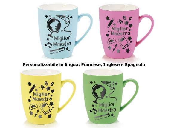 Tazza porcellana opaca gommaMiglior maestro-a tradotto