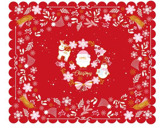 Tovaglia rettangolare antimacchia Joy Christmas