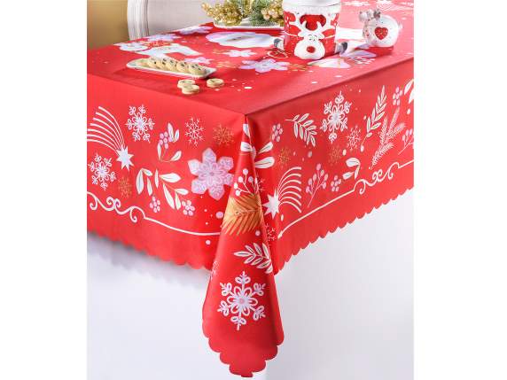 Tovaglia rettangolare antimacchia Joy Christmas