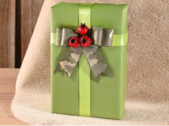 Baie rouge artificielle avec tige malléable