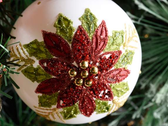 Boule de verre à suspendre sur le thème de Noël