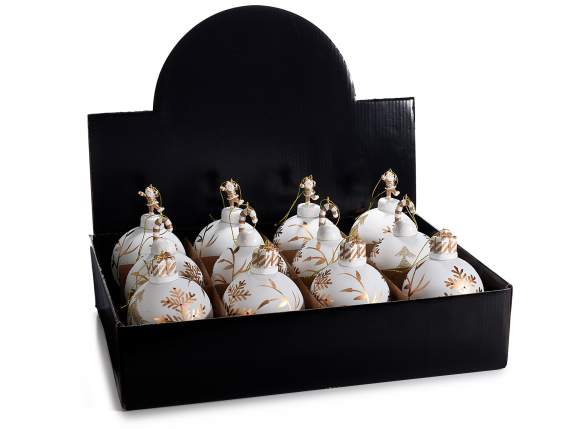 Boule de verre à suspendre sur le thème de Noël