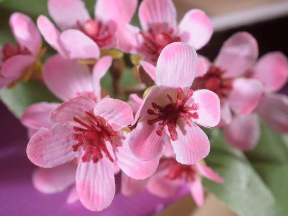 Bouquet de fleurs artificielles en cire Hoya en tissu