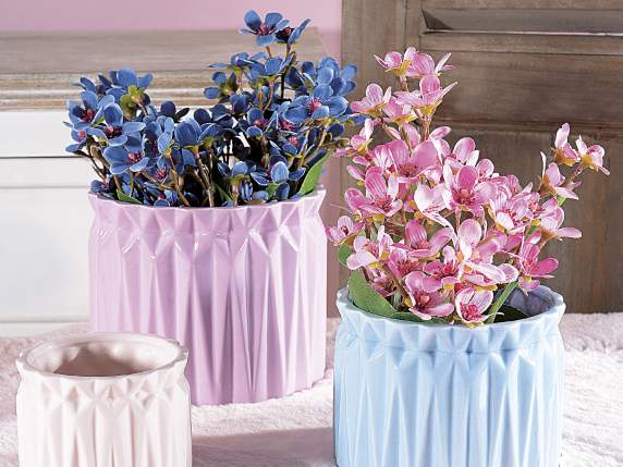 Bouquet de fleurs artificielles en cire Hoya en tissu