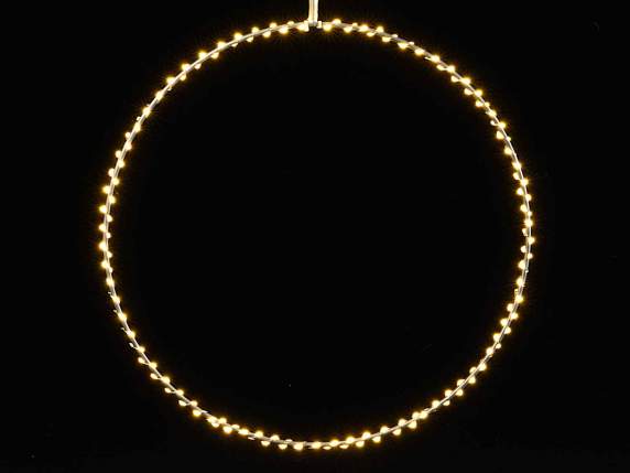 Cercle lumineux avec 190 lumières led blanc chaud à suspendr