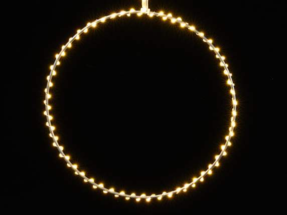 Anneau lumineux suspendu avec 150 LED blanc chaud