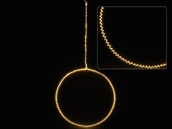 Anneau lumineux suspendu avec 230 LED blanc chaud