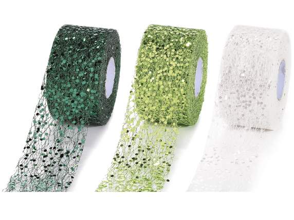 Ruban coloré de 50 mm avec paillettes