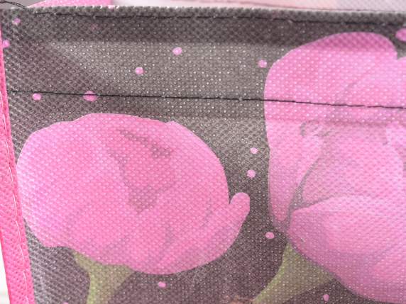 Sac rigide en polyester à imprimé floral