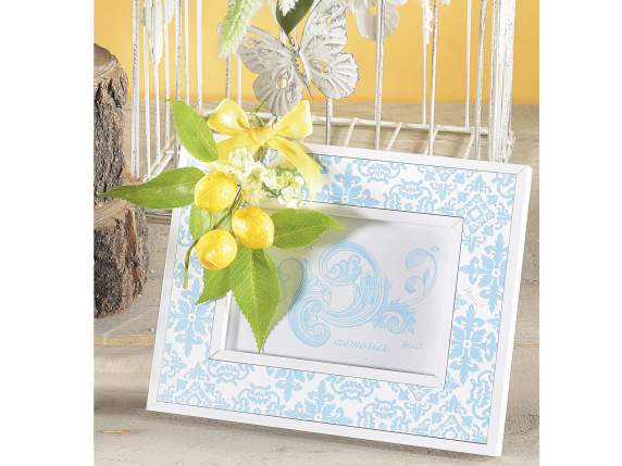 Bouquet de citrons artificiels avec petites fleurs