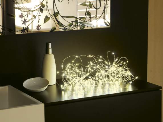 Guirlande lumineuse de 18 m, 180 mini LED blanc chaud
