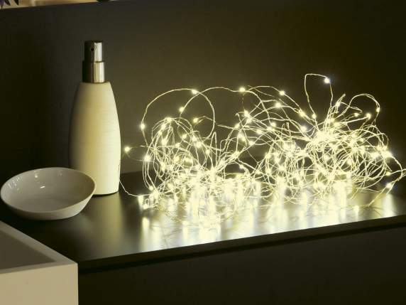 Guirlande lumineuse de 18 m, 180 mini LED blanc chaud