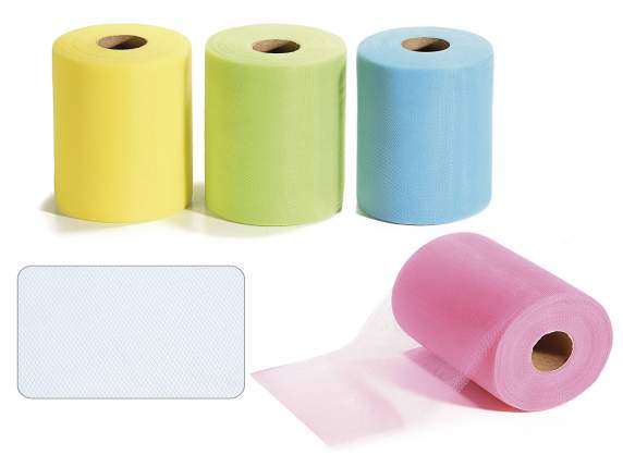 Rouleau de tulle coloré 15 cm