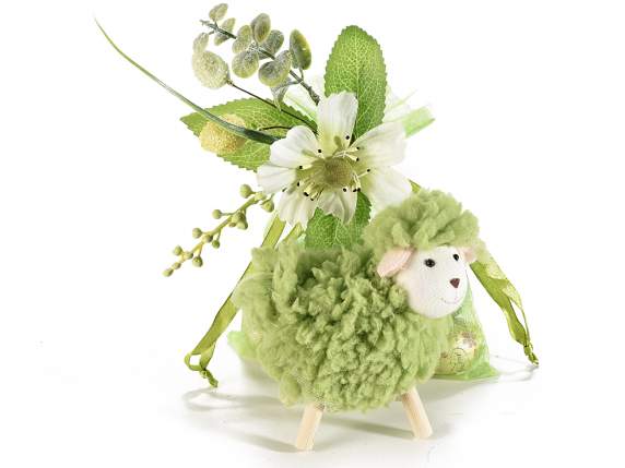 Mouton à fourrure douce et colorée pour se coucher