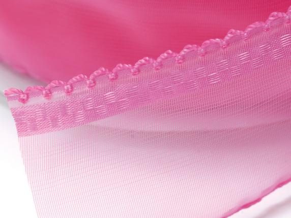 Ruban organza de 38 mm avec tirette rose vif