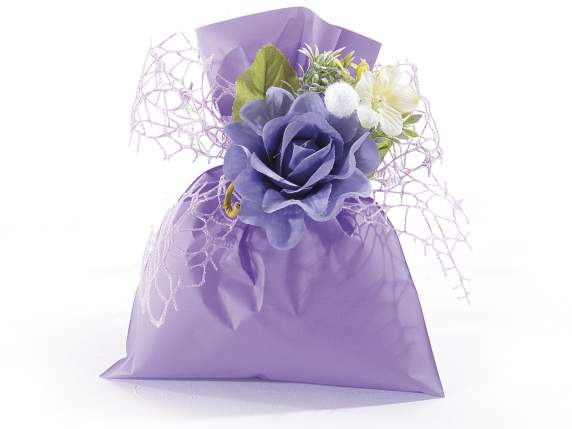 Sac cadeau couleur pastel effet perlé