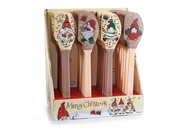 Spatule à gâteau en silicone avec décorations de Noël