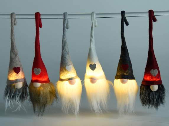 Lampe LED suspendue à longue barbe du Père Noël