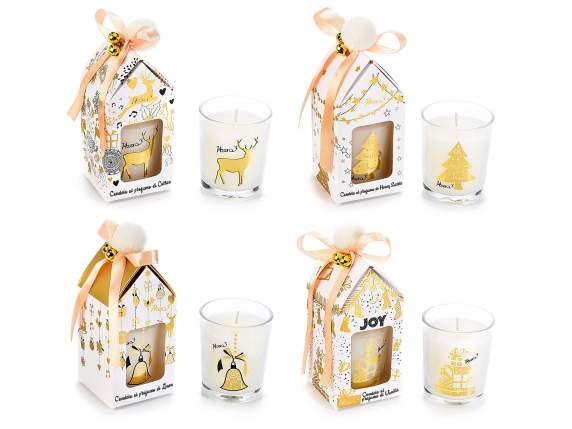 Bougie parfumée en verre et coffret Twinkle Xmas