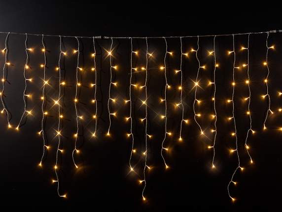 Lampe de pluie connectable 40 fils, 304 LED blanc chaud