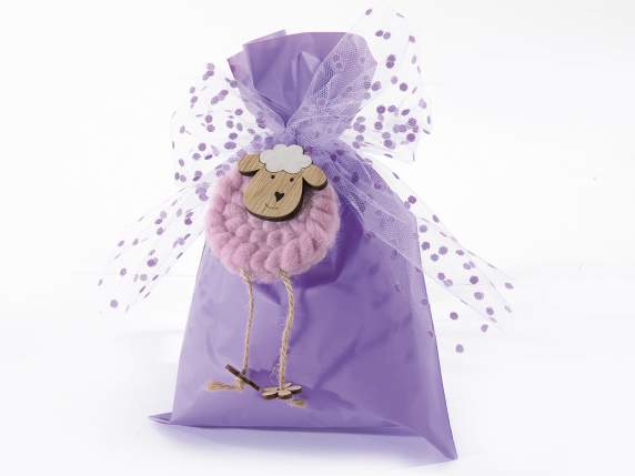 Sac cadeau pastel effet perlé