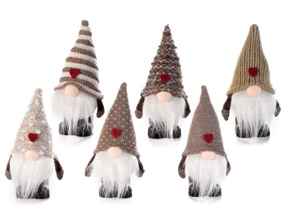 Babbo Natale da appoggiare con barba lunga e corpo luminoso