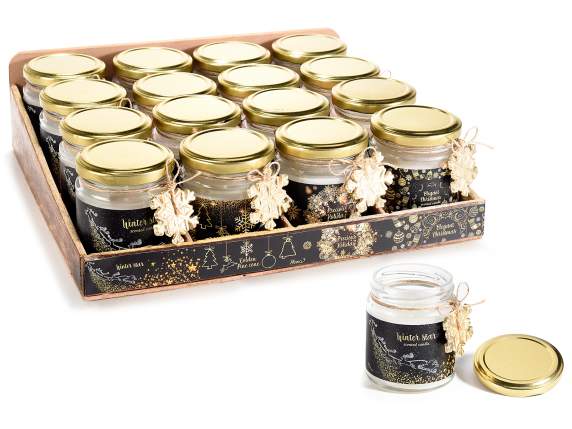 Candela profumata in vetro Elegant Christmas in espositore