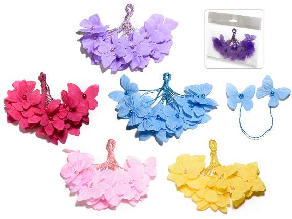 Confez.12 filo chiudipacco modellabile con farfalle