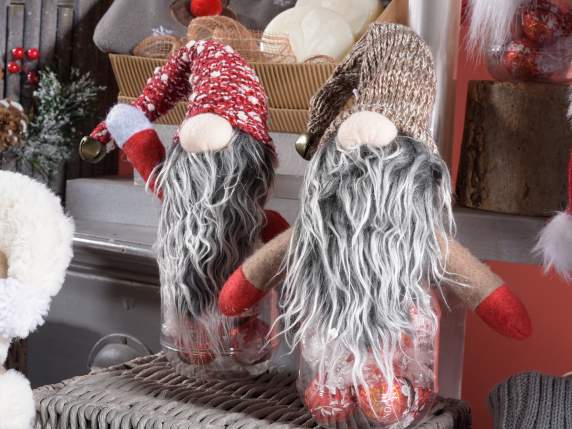 Contenitore portadolci con Babbo Natale barbalunga