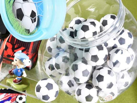 Espositore 32 gomme da cancellare a pallone da calcio