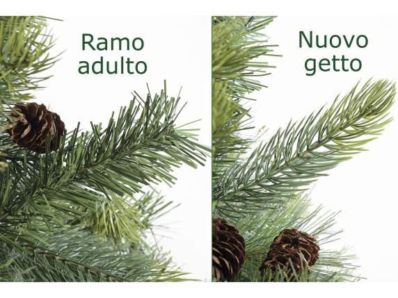 Pino natalizio Colorado H210 - 1017 rami con glitter, pigne