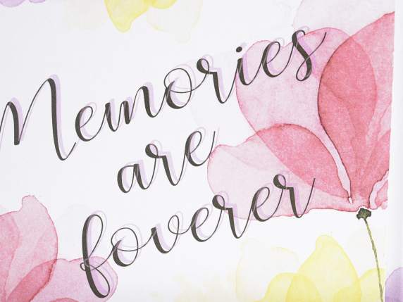 Portafoto in legno decori floreali da appoggiare