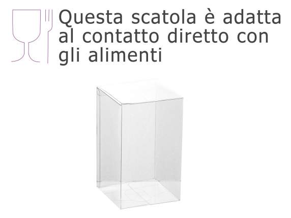 Scatola rettangolare grande in PET - uso alimentare