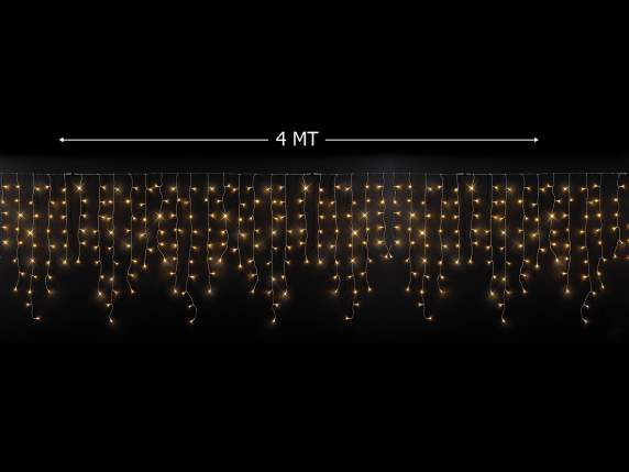 Luce pioggia connettibile 40 fili, 304 Led bianco caldo