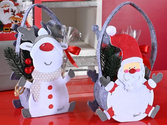 Stoffbeutel mit Weihnachtsfigur Snow Holiday