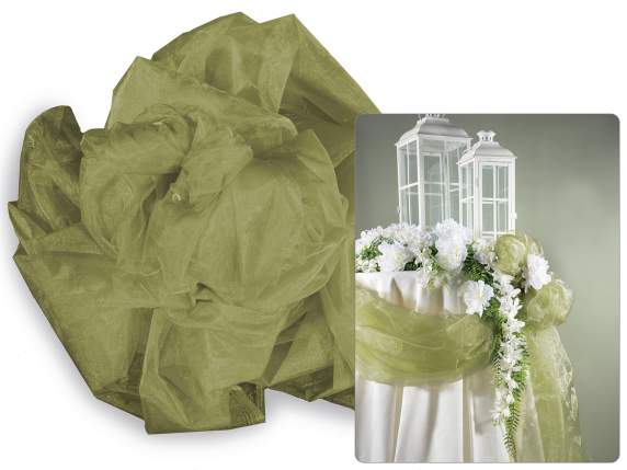 Einfaches olivgrünes Organza-Handtuch