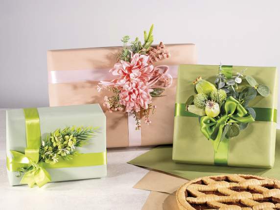 Paquete 60 hojas papel kraft para envolver regalos